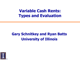 Variable Cash Rent Powerpoint