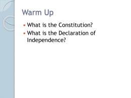 Unit 1: Constitution Basics PPT - Sci