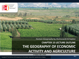 CHAPTER 15: THE GEOGRAPHY OF ECONOMIC ACTIVITY AND