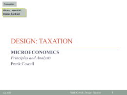 Design: Tax - DARP - Distributional Analysis Research Programme