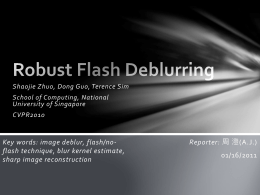 Robust Flash Deblurring