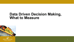 Date driven decision making - Florida Association for Pupil