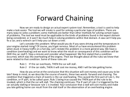 Levine Modified Chapter 5 Expert Systems Forward Chaining