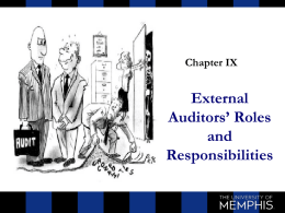 External Auditors Roles and Responsibilities