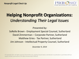 Nonprofit Legal Check Up