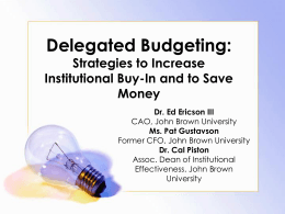 Delegated Budgeting