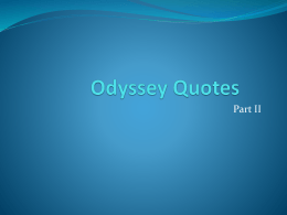Odyssey Part II Quotes
