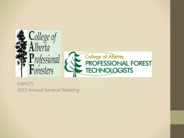 Finance Director - College of Alberta Professional Foresters