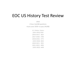 EOC US History Test Review