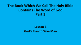 The Book Which We Call The Holy Bible Contains The Word of God