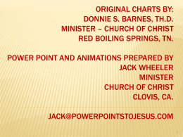Original Charts By - Power Points to Jesus
