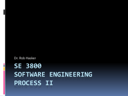 SE 3800 Software Engineering Process II