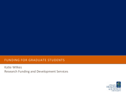 funding for graduate students