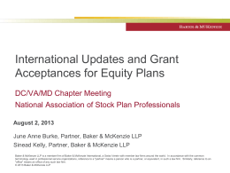 International Updates and Grant Acceptances for Equity Plans