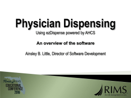 Physician Dispensing -2016