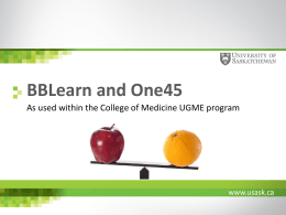 BBLearn and One45