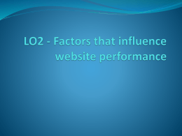 LO2 Understand the factors that influence
