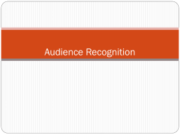 Audience Recognition
