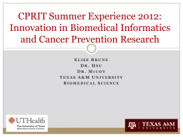 PowerPoint Presentation - University of Texas School of Public Health