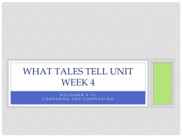 week 4- comparing and contrasting