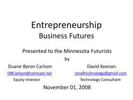 Entrepreneurship - Minnesota Futurists