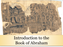 9-Intro to Book of Abraham