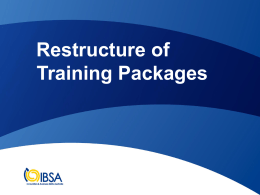 Training package update ICA ICT