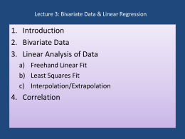 Lecture 1: Basic Descriptive Statistics