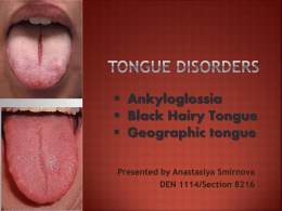 tongue disorders - City Tech OpenLab