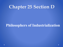 The Philosophers of Industrialization