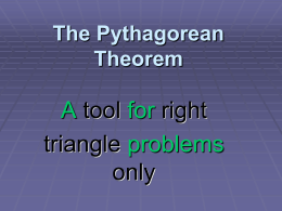 PowerPoint Presentation - The Pythagorean Theorem