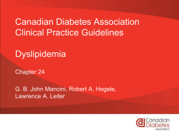 Slides - Guidelines - Canadian Diabetes Association