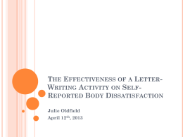 The Effectiveness of a Letter-Writing Activity on Self