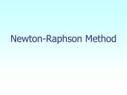 Newton-Raphson Method Nonlinear Equations