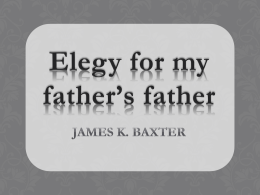 Elegy For My Father`s Father