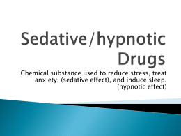 Sedative/Hypnotic Drugs