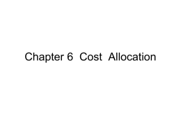 Chapter 6 Cost Allocation - Department of Economics at Illinois State