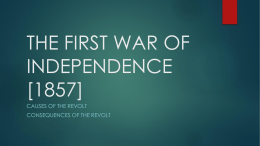 the first war of independence [1857]
