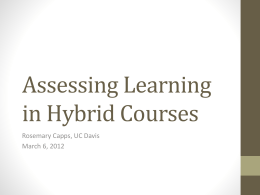 Interaction in Hybrid Courses - SmartSite