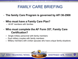 Family Care Brief Example
