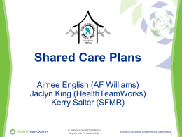 Shared Care Plans - PCMH e