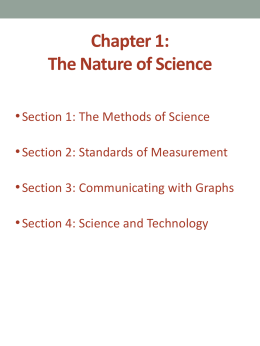 Chapter 1: The Nature of Science