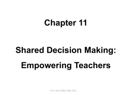 Chapter 11: Shared Decision Making: Empowering
