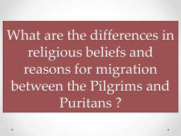 Puritans vs Pilgrims
