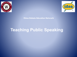 Teaching Public Speaking