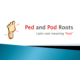 Ped-and-Pod-Roots
