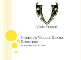 Loudoun Valley Drama Boosters School Year 2015
