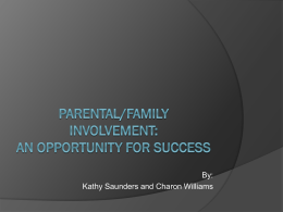 Parent - Kathy Saunders` Teaching Portfolio
