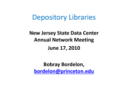 Federal Depository Libraries(1)