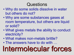 PowerPoint - Intermolecular Forces - Ionic, Dipole - Varga